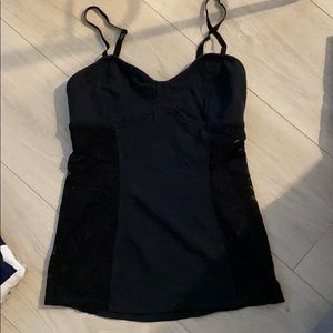 Talula Aritzia fitted tank top with lace sides